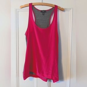 Aqua Made in USA Silk Front Hot Pink Sleeveless Top